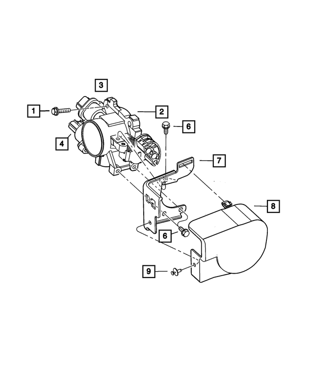 4591561AB - Fuel: Throttle Control Shield for Mopar Image