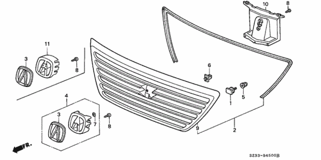 Front Grille for 2003 Acura RL #0
