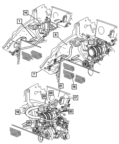 Air Conditioner and Heater Plumbing for 2002 Jeep Grand Cherokee #0