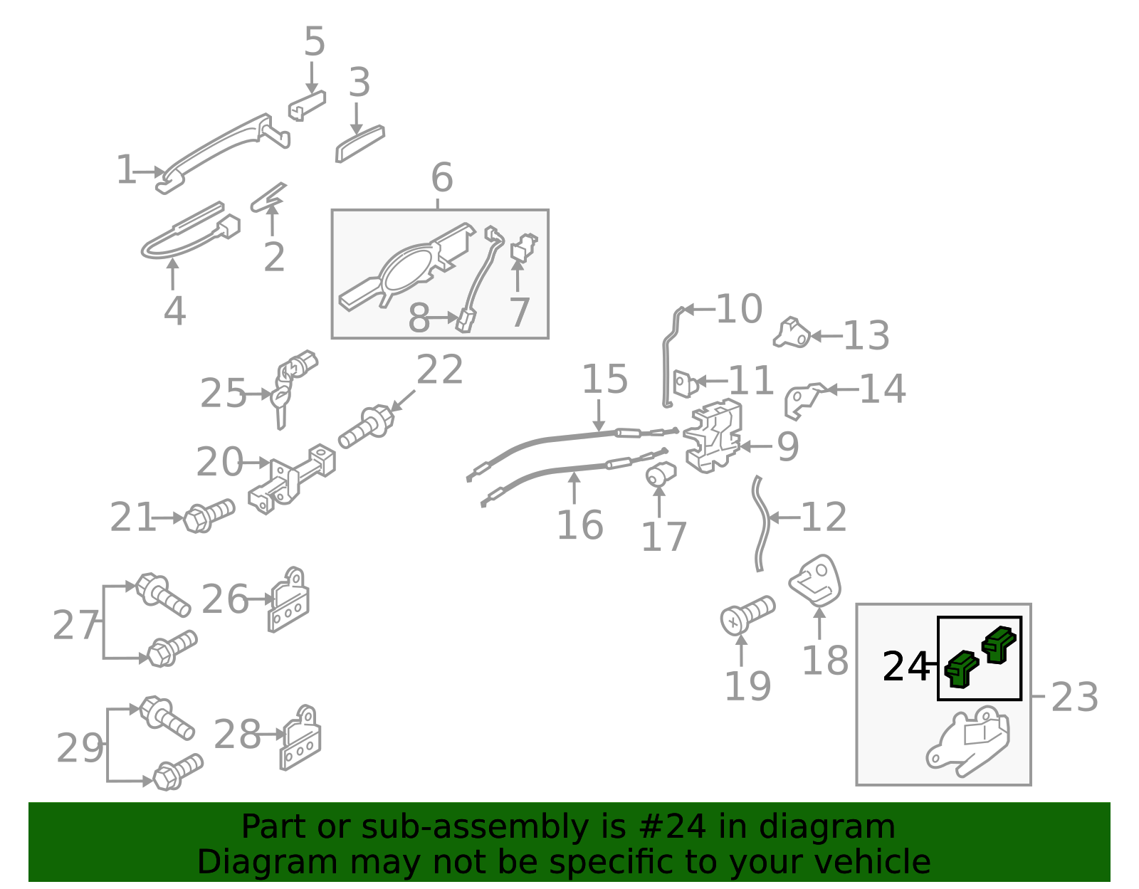Mu001081 Handle, Inside Clip MU001482 | Mitsubishi Parts Warehouse | Mitsubishi ...