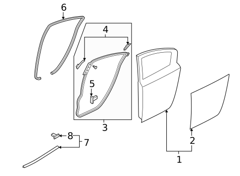 Door & Components for 2004 Mazda 3 #1