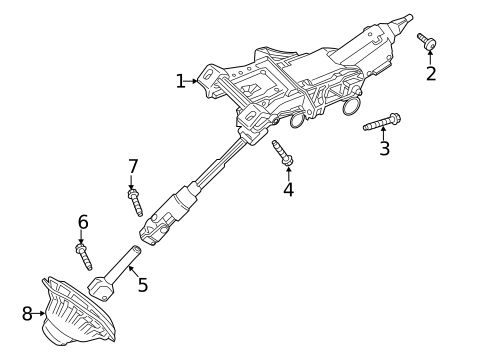 Steering Column Assembly for 2016 Ford Escape #0