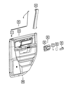 Rear Door Trim Panel, Left