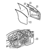 5074564AB - : Front Door Belt Inner Weatherstrip, Right for Chrysler: Sebring Image