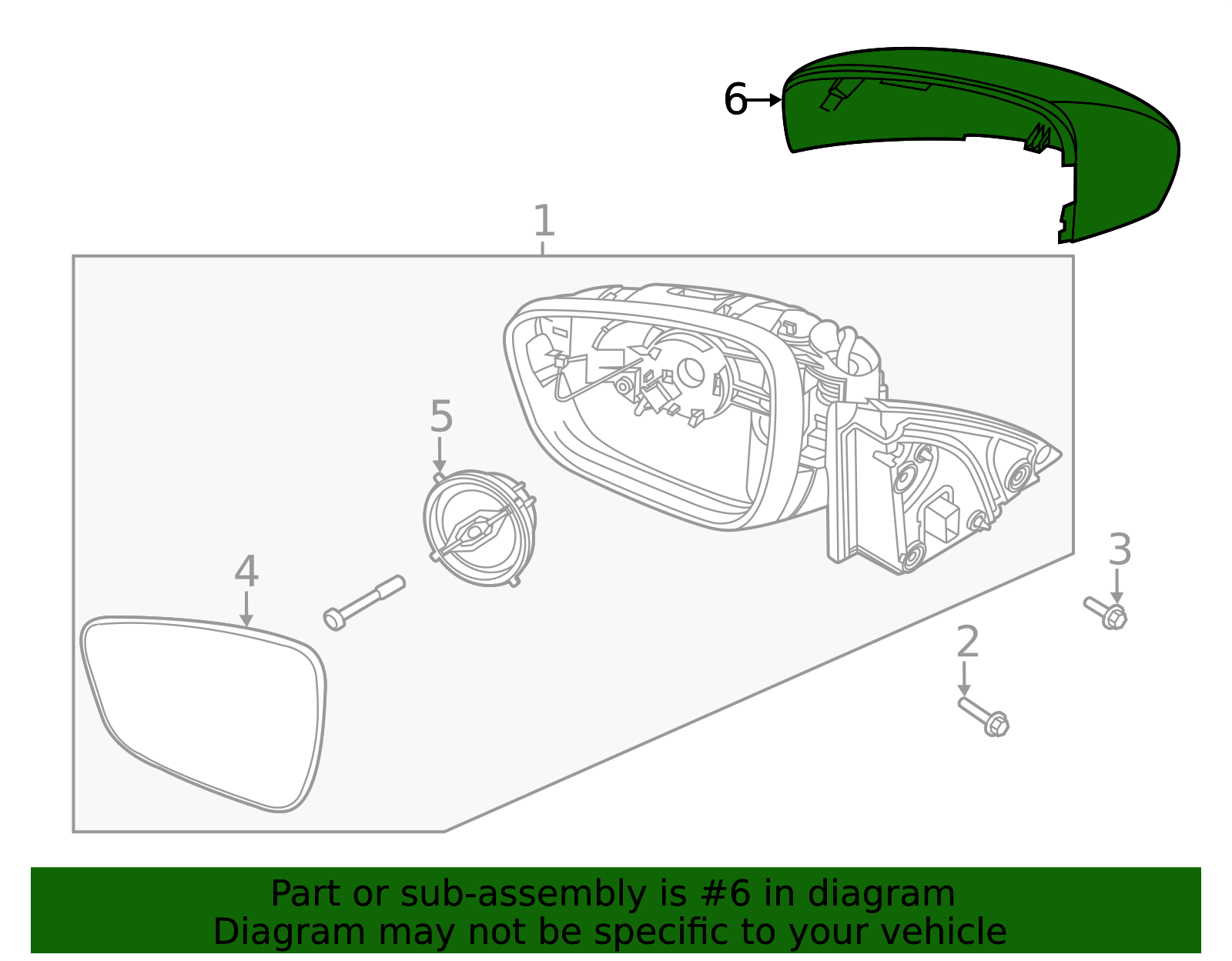 LJ6Z-17D743-AB - Mirror Cover Ford Parts Direct