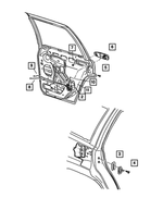 68268219AA - : Rear Door Latch, Left for Mopar Image