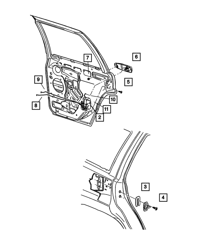 68268219AA - : Rear Door Latch, Left for Mopar Image