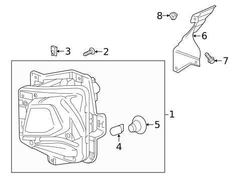 Headlamp Components for 2023 Chevrolet Blazer #0