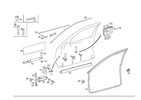 Front Doors for 1985 Mercedes-Benz 500SEL #1