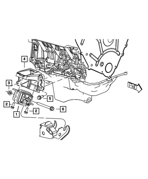 Engine Mounting for 2011 Dodge Nitro #0
