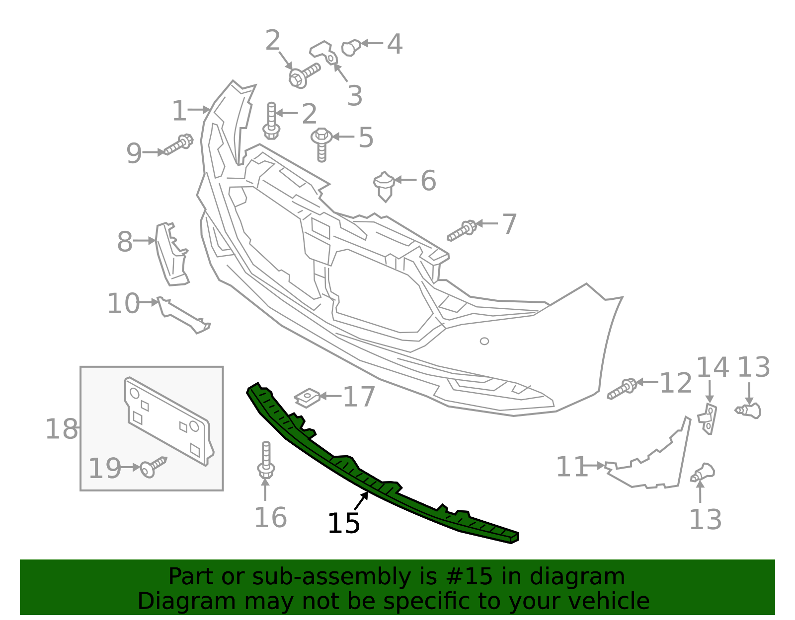 BDTS-50-0S0A - Bumper Cover Support Rail 2019-2025 Mazda 3 | Mazda