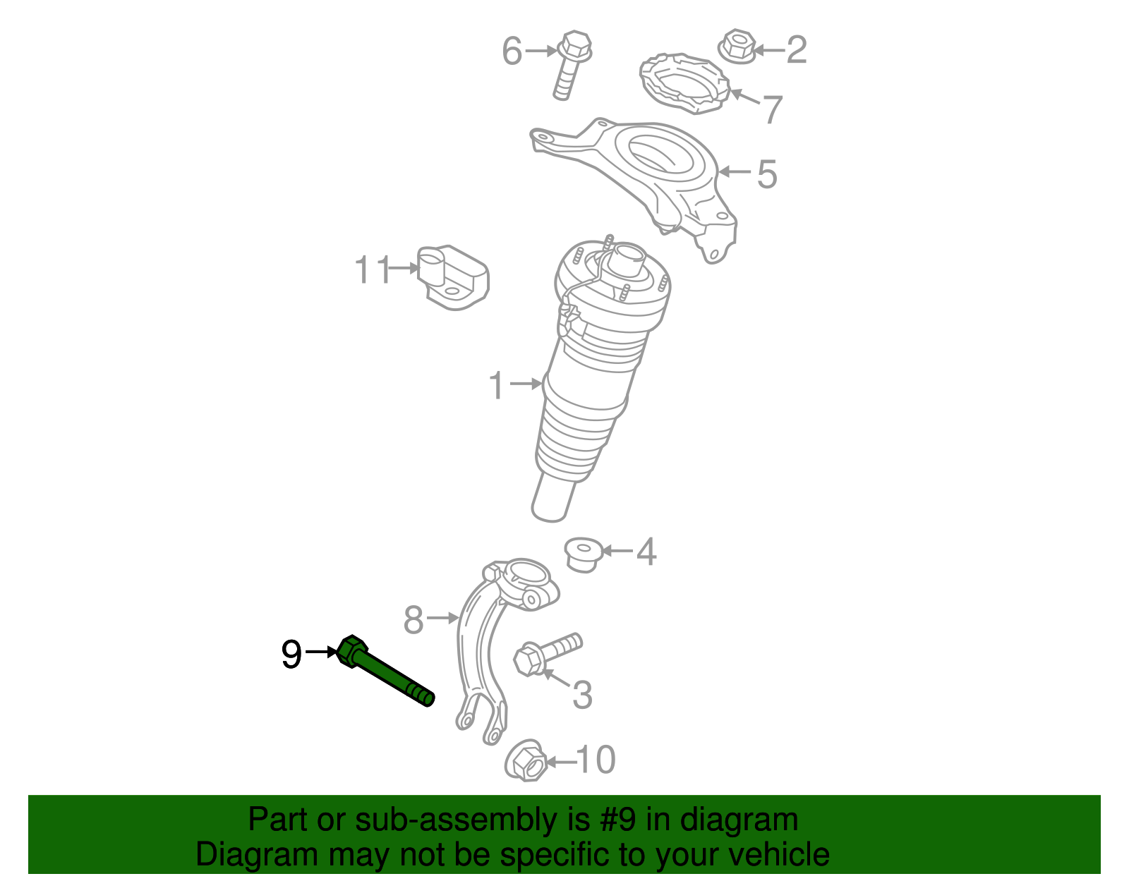 Fork Mount Bolt - Porsche (N-102-412-02)