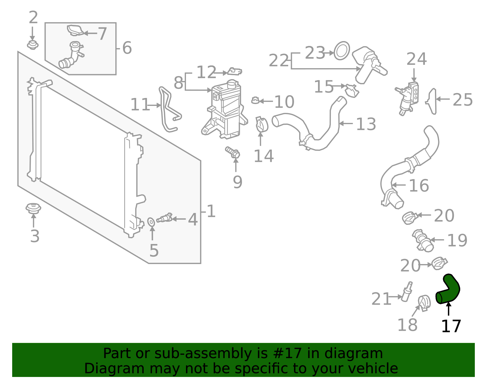 2022-2024 Toyota Lower Hose 16573-F0210 | Toyota Parts Center