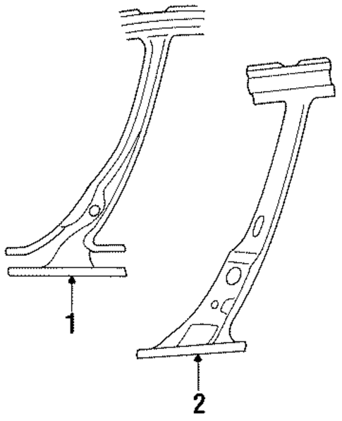 Center Pillar for 1999 Chrysler Cirrus #0