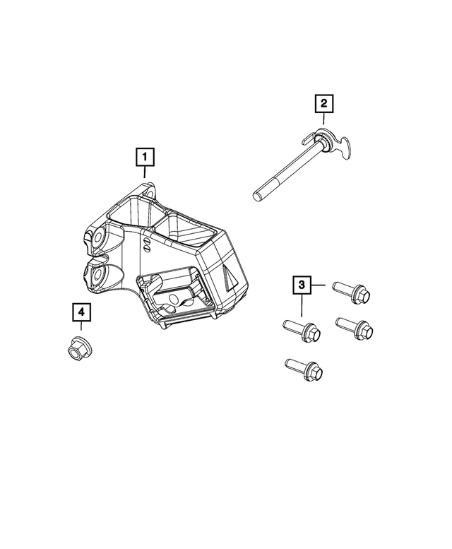 68362400AA - Engine: Engine Mount Insulator for Mopar Image image