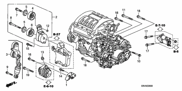 Alternator Bracket for 2008 Honda Pilot #0
