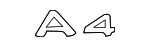 8E08537412ZZ - Body: Nameplate for Audi: A4, A4 Quattro, S4 Image