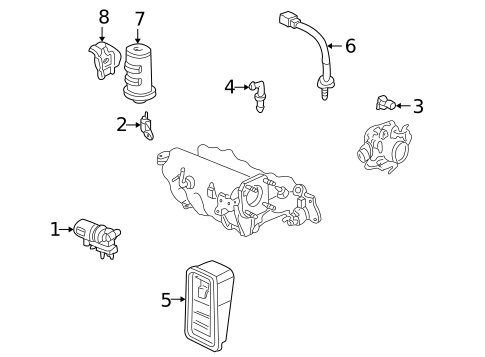 Emission Components for 2001 Acura Integra #0