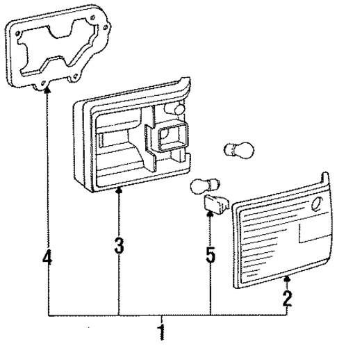 Combination Tail Lamps for 1991 Lexus LS400 #0