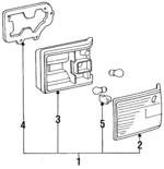 8158050010 - Electrical: Combo Lamp Assembly for Lexus: LS400 Image