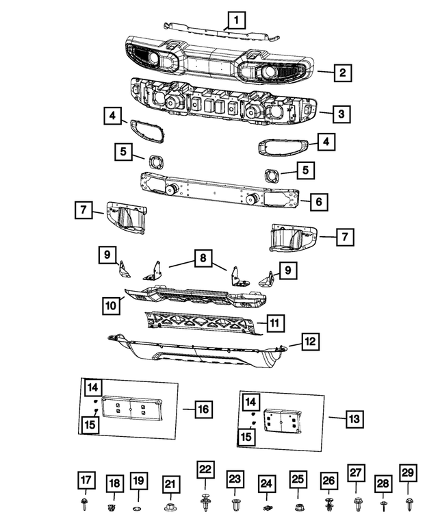 68340509AA - Frame, Bumper and Fascia: Screw for Mopar Image