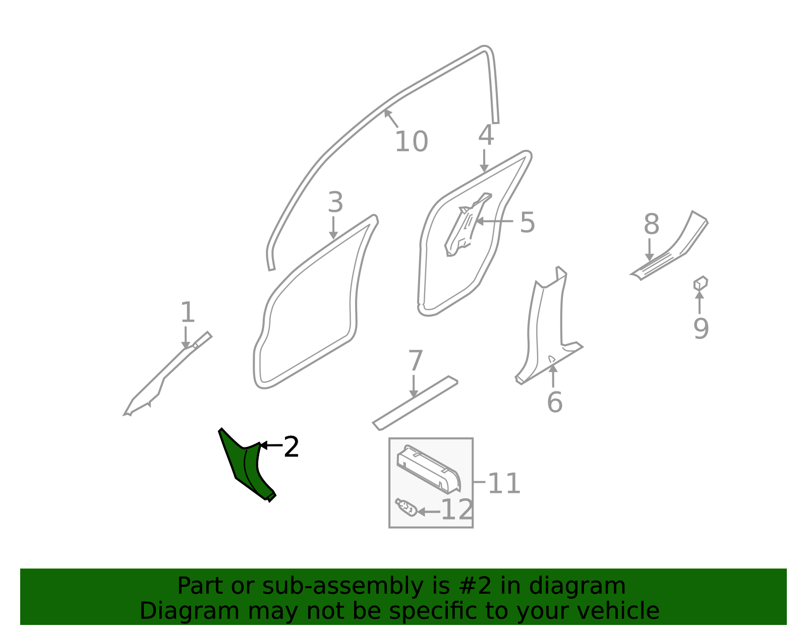 Nissan Kick Panel Trim - Lower Cabin Side Cover - Part #66901-ZR00B ...