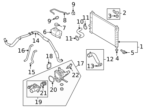 Radiators, Coolers & Related Components for 2009 Pontiac G3 #0