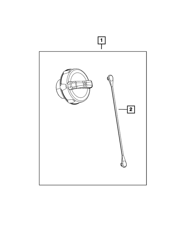 4766586AA - Fuel and Accelerator Pedal: Fuel Filler Cap Tether for Mopar Image image