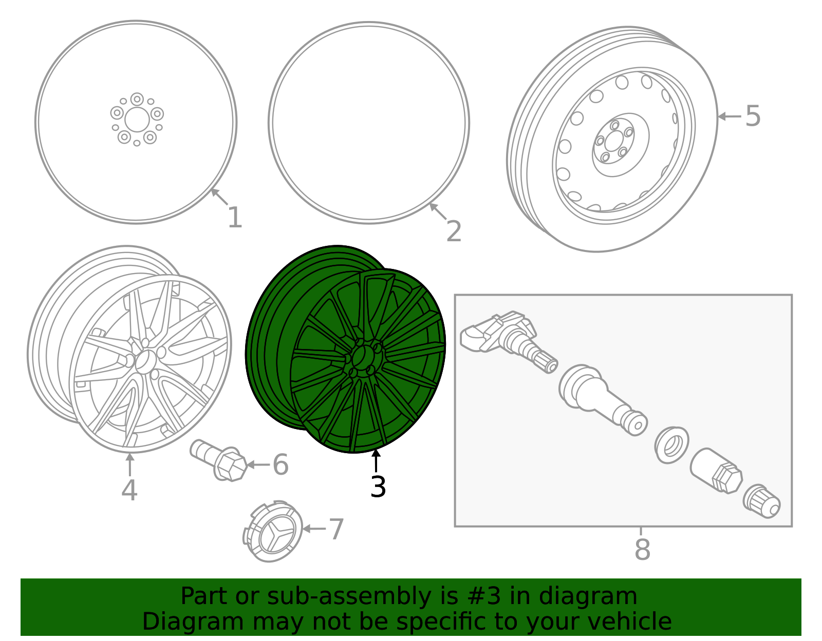 Genuine OEM Amg Multi-Spoke Wheel, 8 J X 20 Et 48, Black | 247-401