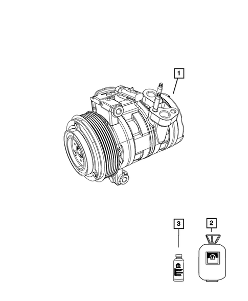 Air Conditioner Compressor and Mounting for 2009 Jeep Wrangler #0