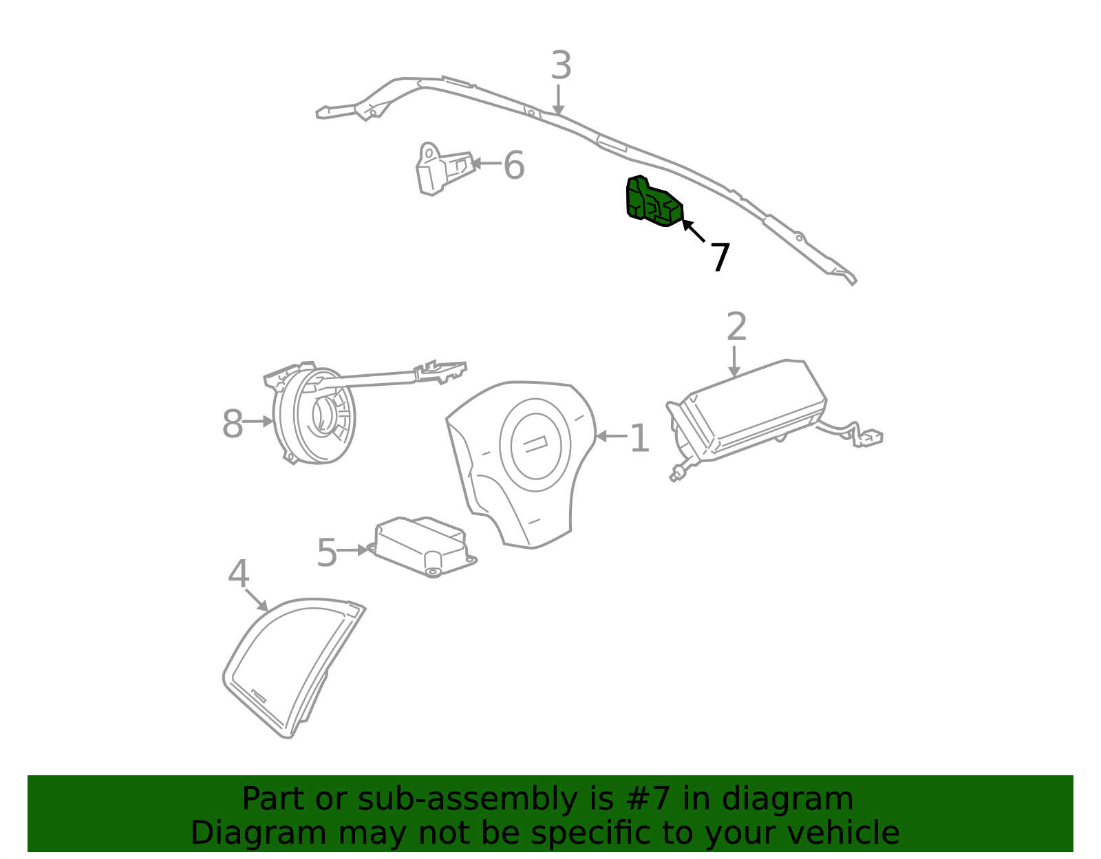 2008-2012 GM Airbag Side Impact Sensor 15821098 | Chevy OEM Parts