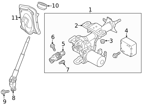 Steering Column Assembly for 2021 Nissan Maxima #1