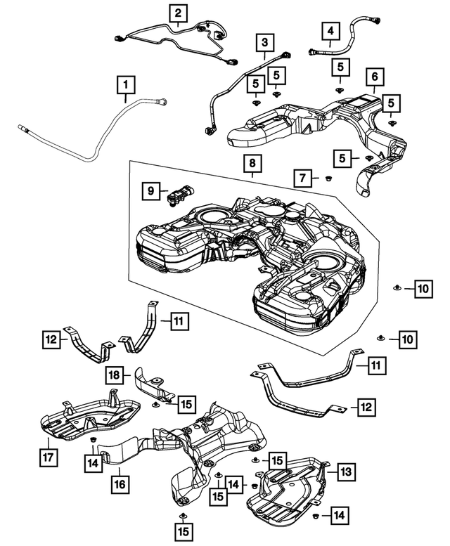 68212611AC - Fuel: Fuel Tank Jumper Wiring for Mopar Image image
