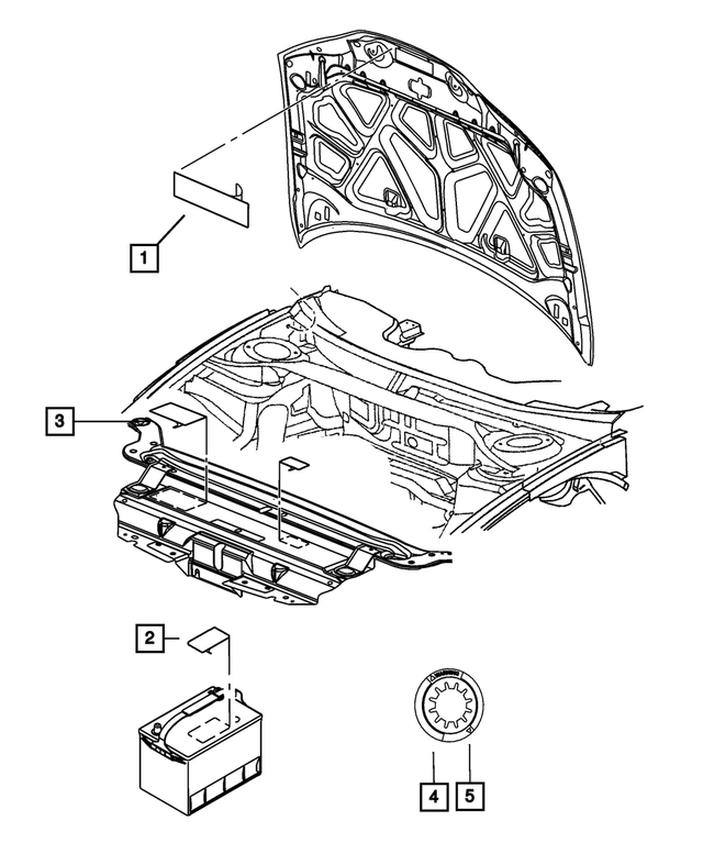 68213176AA - Labels: Coolant System Cap Label for Mopar Image image