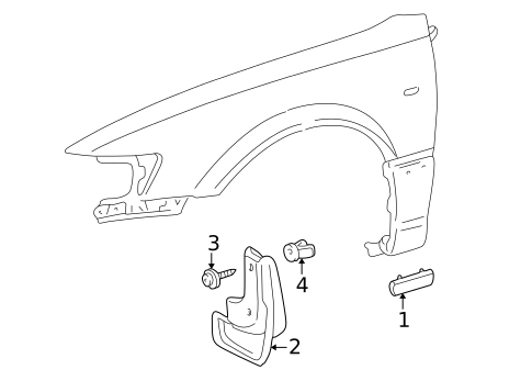 Exterior Trim - Fender for 1999 Toyota Solara #0