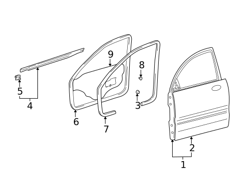 Door & Components for 2005 Kia Optima #0