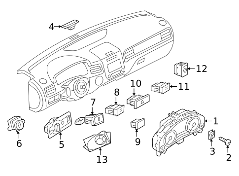 Cluster & Switches for 2015 Volkswagen Touareg #0
