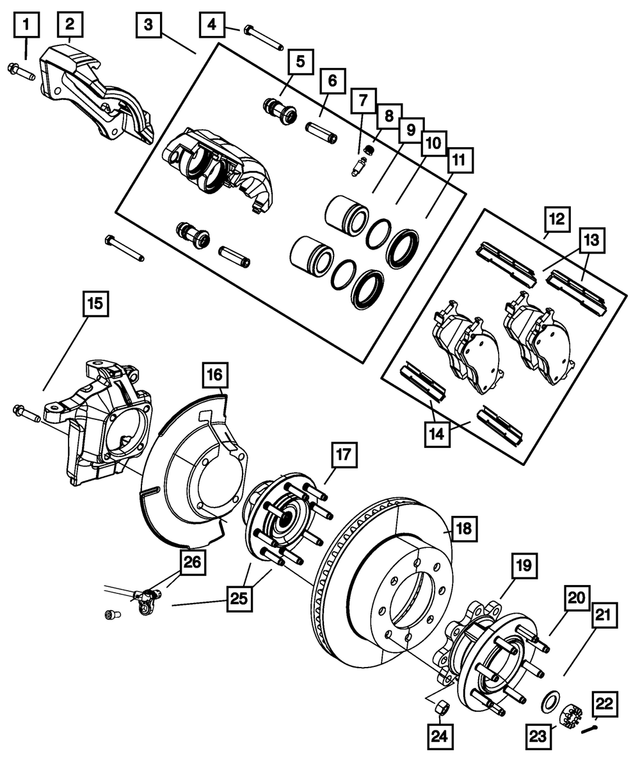R5093266AB - Brakes: Disc Brake Caliper Assembly, Right for Mopar Image image