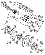 R5093269AB - Brakes: Disc Brake Caliper Assembly, Left for Mopar Image