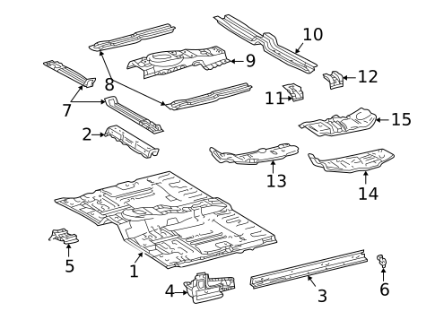 Front Floor for 2004 Toyota Tundra #0