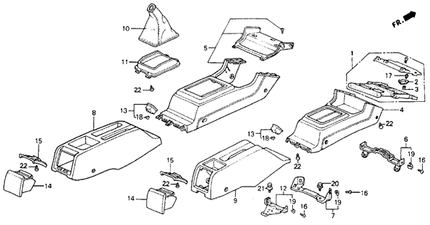 Console ('92-'93) for 1993 Honda Accord #0