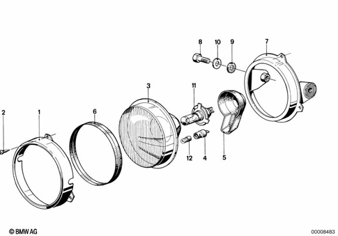 Headlight for 1990 BMW-Motorrad R 100 GS #0