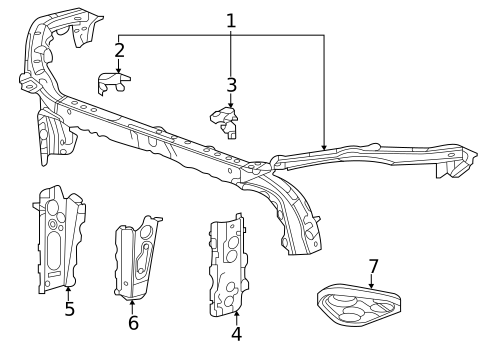 Radiator Support for 2020 Buick Encore GX #0