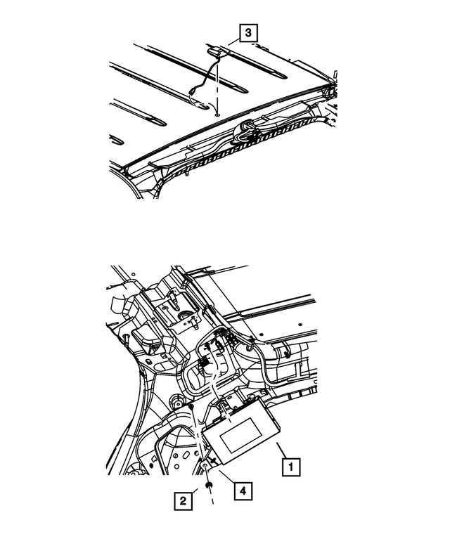 5064262AC - Electrical: Satellite Receiver Bracket for Chrysler: Town &amp; Country | Dodge: Grand Caravan | Ram: C/V Image