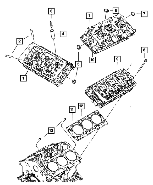 4792925AA - 3.5L Gas; Engine: Cylinder Head for Mopar Image image