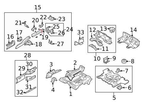 Rear Floor & Rails for 2010 Mazda 5 #0