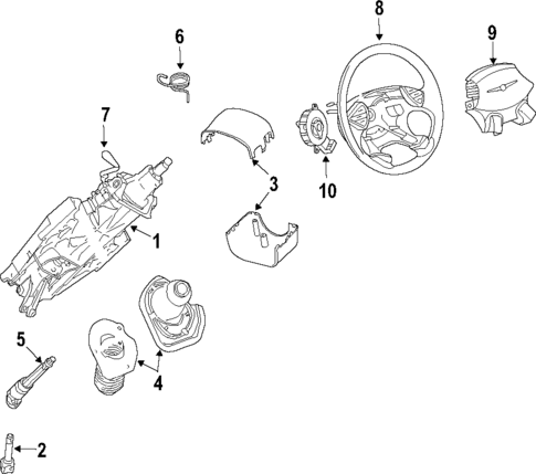 Steering Column for 2007 Chrysler Pacifica #0
