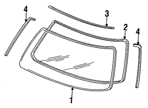 Glass - Windshield for 1992 Acura Vigor #0