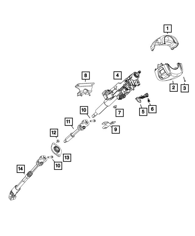 « 68183977AB – Steering : Colonne De Direction Support, Supérieur pour Mopar Image »