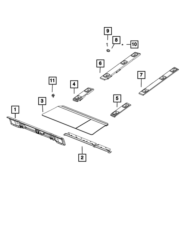 6SZ33TX7AB - Interior Trim: Cargo Area Cover for Mopar Image